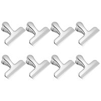 8PCS Silver Chip Clips Large Clips 3 Inch Wide Bag Clips Food Clip Kitchen Clips for Food Packages for Snack