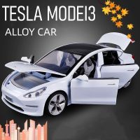 2021 Baru 1:32 Tesla โมเดล3 Paduan Mobil Diecast Mainan Kendaraan Mobil Mainan Anak Anak-Anak Mainan Laki-Laki