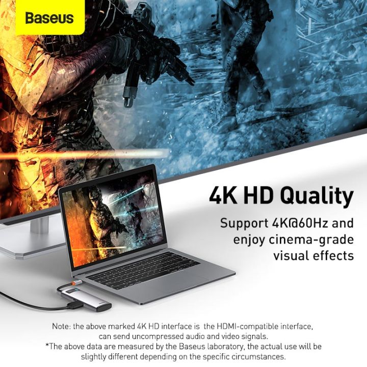 baseus-อุปกรณ์แยกแท่นวางมือถืออีเธอร์เน็ตสำหรับศูนย์กลางสำหรับ-macbook-โปรแอร์เมอร์-usb-ซี-usb-ฮับ-usb-3-0-3-0-type-c-ฮับเครือข่ายโปรแอร์เฟสส์-pro-7-usb-อีเธอร์เน็ต