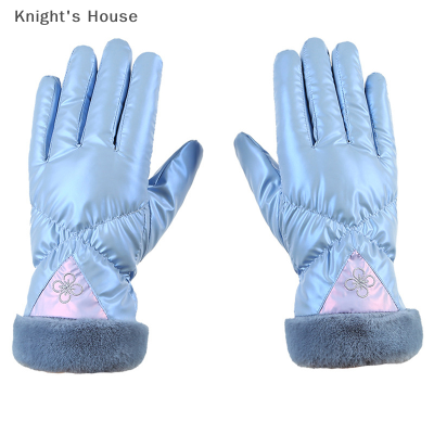 Knights House ถุงมือกันลมกันน้ำกันลมฤดูหนาวสำหรับผู้หญิงถุงมือเล่นสกีมอเตอร์ไซค์หน้าจอสัมผัส