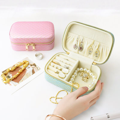 PU Leather Jewelry Case Earrings Display Box Mini Jewelry Case Leather Jewelry Box Portable Jewelry Organizer