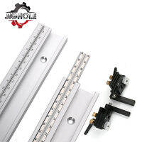 T-track 300-800mm with Wood Screws Aluminum Alloy Double Cut Profile Universal with Predrilled Mounting Holes -Woodworking Tools