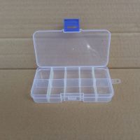 10 Grids Adjustable Transparent Plastic Storage Box for Small Component Jewelry Tool Box Bead Pills Organizer Nail Art Tip Case