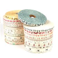 5Yard/lot Multi Handmade Design Printed Cotton Ribbon For Wedding Party Christmas Decoration Gift Wrap DIY Sewing Fabric Gift Wrapping  Bags