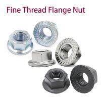 Fine thread Flange nut Stainless steel and Carbon Steel M6x0.75 M8x1.0 M10x1.0 M10x1.25 M12x1.25 M12x1.5 Lock nut DIN6923