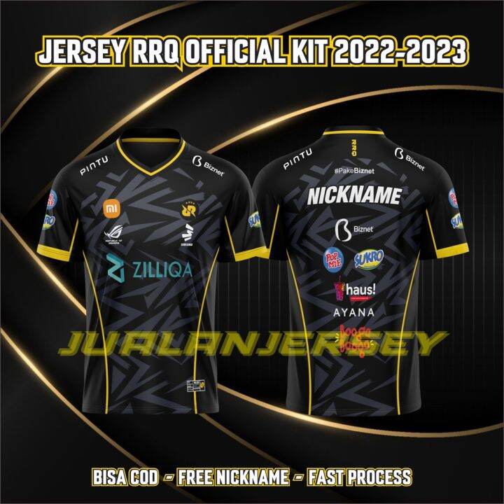 Jersey RRQ OFFICIAL KIT 20222023 Latest FREE Quest NICKANAME Lazada