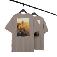 FOG ฤดูกาลที่เจ็ด Fear Of God New York City Architecture รุ่น Sunset Edition หลวมแฟชั่นแขนสั้น T