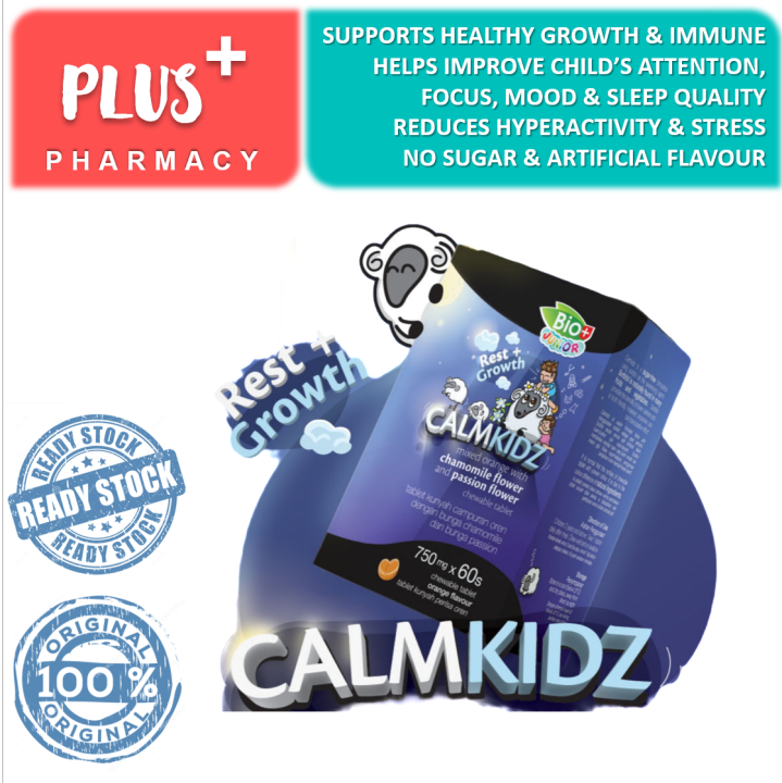 [PLUS+PLUS] Bio+ Junior Calmkidz Chewable Tablet 60's Orange Flavour