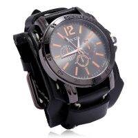 「Dark blue watch」 Punk Black Strap MenWatch Amp; กำไลสำหรับผู้หญิง MaleJewelry