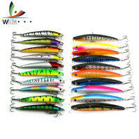 Weihe ชุดเหยื่อตกปลาสำหรับ3D Eyes Minnow 20ชิ้น2รุ่นเหยื่อตกปลาแบบแข็งด้านบน4 #6 # อุปกรณ์ตกปลาแบบตะขอ