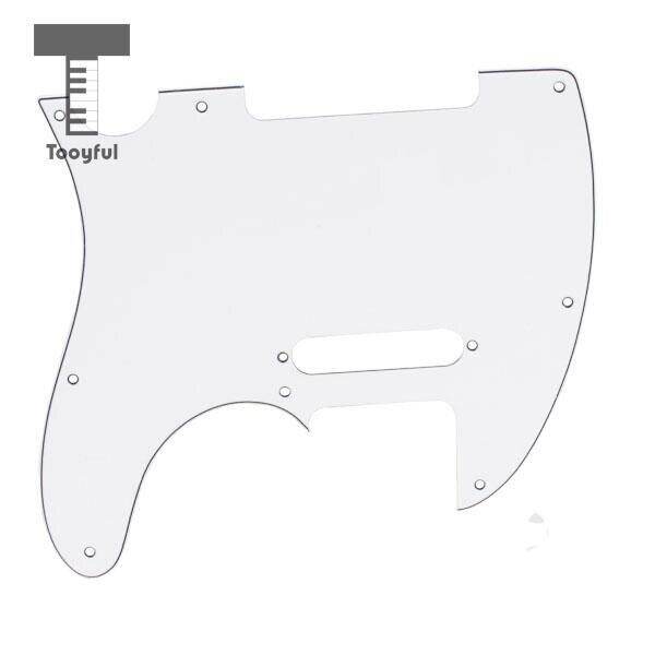 tooyful-high-quality-white-3-ply-pvc-electric-guitar-pickguard-for-telecaster-strat-style-replacement-electric-guitar-wholesales