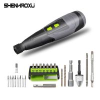 Cordless Electrical Screwdriver Mini Drill Power Tools Set 3.6V Rechargeable Multifucntion Manual And Automatic LED Light Li-ion