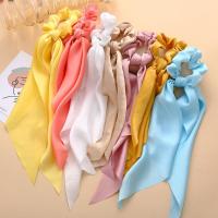 1PC New Women Scrunchie Ribbon Elastic Hair Bands Bow Scarf Solid Head Band for Girls Ladies Hair Ropes Ties Hair Accessories Hair Accessories