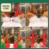 YNDVQO STORE 2Pcs มาสเคอเรด เขากวาง สวย หูกวาง กิ๊บติดผม กิ๊บติดผม เครื่องประดับผม ปิ่นปักผมคริสต์มาส