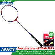 Vợt cầu lông APACS ONE MALAYSIA tặng kèm dây đan vợt+quấn cán vợtTím hồng