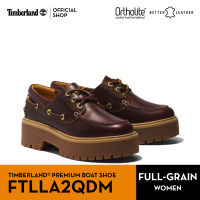 Timberland Womens Burgundy Red Full Grain Leather Boat Shoes รองเท้าผู้หญิง (FTLLA2QDM)