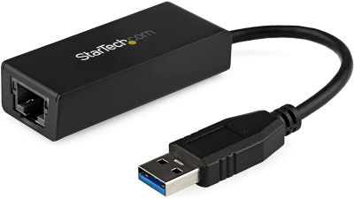 ‎StarTech StarTech.com USB 3.0 to Gigabit Ethernet Adapter - 10/100/1000 NIC Network Adapter - USB 3.0 Laptop to RJ45 LAN (USB31000S) Black
