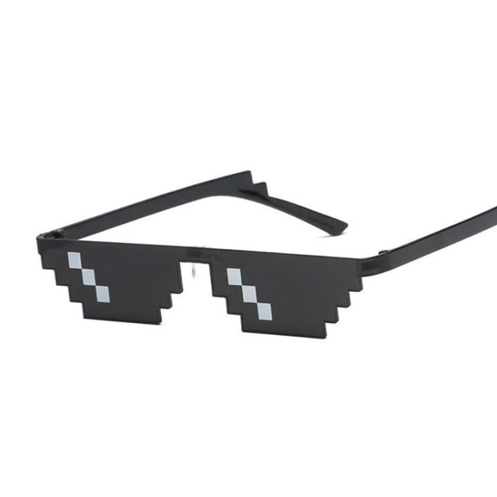 new-mosaic-strips-sunglasses-trick-toy-thug-life-glasses-deal-with-it-glasses-pixel-woman-man-black-mosaic-sunglasses-funny-toy