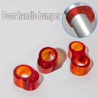 8pcs Door Stopper Red Transparent Silica Gel Door Handle Buffer Wall Protection Doorknob Bumper Walls Furniture Protective