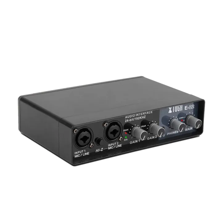 XTUGA E22 2i2 USB Audio Interface with XLR Mic Preamplifier 192kHz VMI
