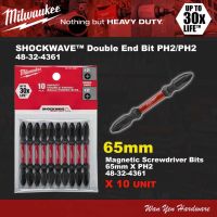 hongweo Milwaukee ดอกไขควงแม่เหล็ก 65 มม. SHOCKWAVETM 10 ชิ้น (48-32-4361)