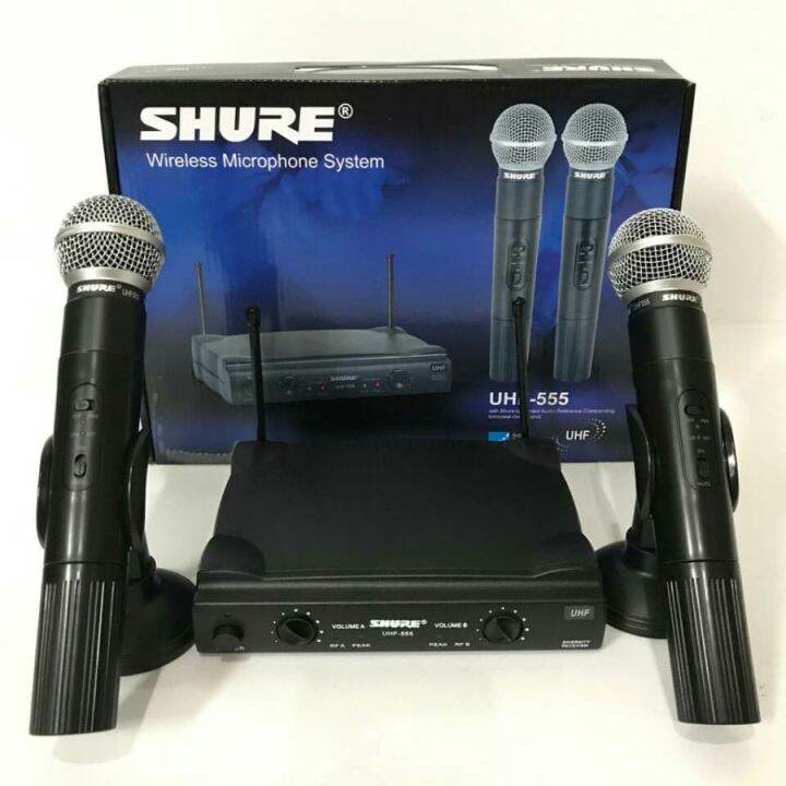 Mic Wireless Shure UHF 555 Handheld Lazada Indonesia
