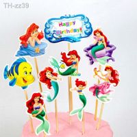 ✽ Disney Mermaid Ariel Party Decor Girls Birthday Latex Balloon Tableware Paper Hat Napkins Plate Table Cloth Happy Birthday Gift