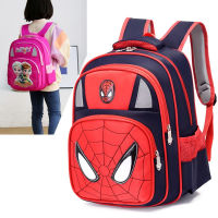 [In Stock] Spidermans Frozens Backpack For Boys Girls School Bag Cartoon Primary School Students Schoolbag Cute Cartoon Backpack Kindergarten 3-7 Years Old Children S Bag