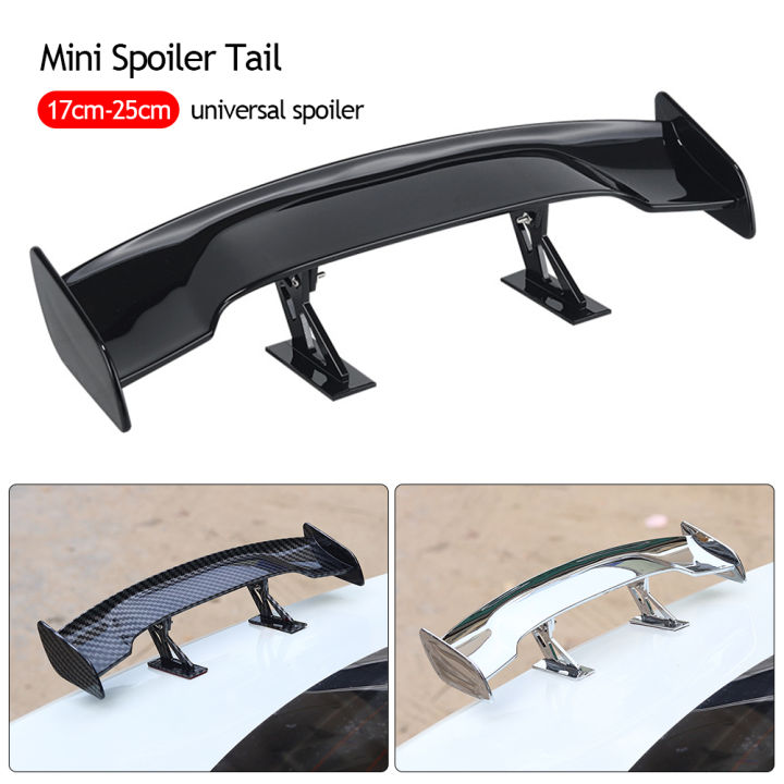 RacingCar Universal Car Mini Tail Wing Carbon Fiber Look Mini Modified Tail  Wings Model Auto Rear Spoiler Decoration Car Accessories