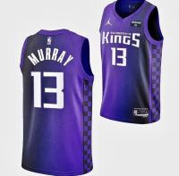 เสื้อเจอร์ซีย์สวิงแมนสีม่วงสำหรับผู้ชาย2023เสื้อกีฬาของแท้ออกแบบได้ตามที่ต้องการ Sacramento Kings ออกแบบได้ตามที่ต้องการ