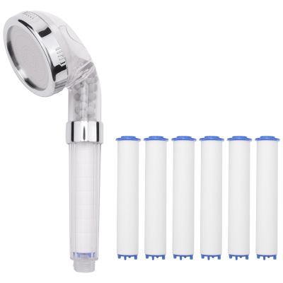 Bathroom Handheld Shower Water Saving Head Set with 6 Filters High Pressure Portable Shower Head Hand Shower