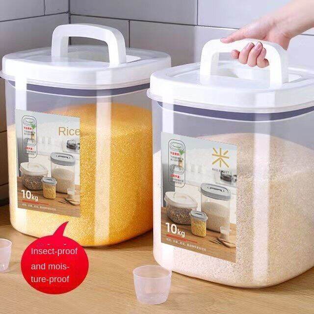 Multifunctional Rice Barrel Household Insectproof Moistureproof Sealed Rice Box 20kg Kitchen