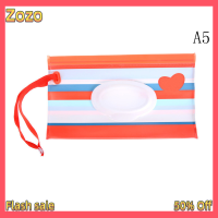 Zozo ✨Ready Stock✨ ผ้าเช็ดทำความสะอาดเปียกกระเป๋าเครื่องสำอางกระเป๋า Easy-Carry Snap-STRAP WIPES Container