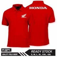 ❂♘ เสื้อโปโล คอปก พิมพ์ลายโลโก้ HONDA ยานยนต์ - REBEL