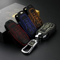 №❖ Etui na klucze do lincoln KMZ/MKC 2014 skórzana obudowa kluczyka do samochodu portfel do ford escort 2015 2016 taurus key2s