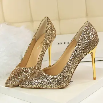 Gold stripper hot sale heels