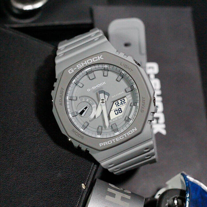 g-shock-ga2110-ของแท้ผู้ชายกีฬานาฬิกาเซ็นเซอร์คู่เคลื่อนไหวกลางแจ้งกันกระแทกกันน้ำโคลนอัตโนมัติยกไฟรับประกันสี่ปี-ga-2110et-8a