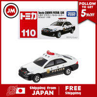 Takara Tomy. Tomica กล่อง No110รถลาดตระเวน Toyota Crown รถมินิรถของเล่นบรรจุกล่องมาตรฐานความปลอดภัยของของเล่นผ่านการรับรองเครื่องหมาย ST TAKARA