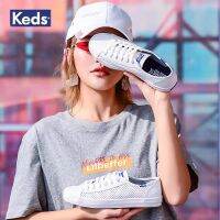 ♞□✶ KEDS 【PROMO 2022 New limited edition 】รองเท้าหนังวัวแท้ ลําลอง สีขาว แฟชั่นคลาสสิก สําหรับผู้หญิง (แถมฟรีถุงเท้าสองคู่)