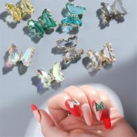 3D crystal butterfly resin nail art decorations beads connectors for diy handmade manicure decorate jewelry nails accessories Beads