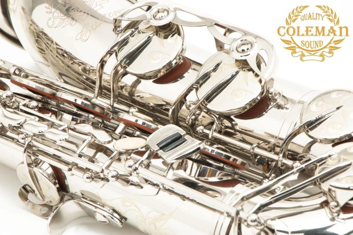 แซกโซโฟน-saxophone-tenor-coleman-clc-553t-nickel-plated