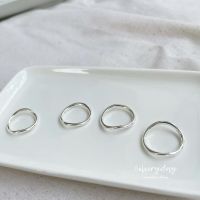 Curve rings แหวนเงินแท้ 92.5%