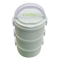 ราคาพิเศษ!! ปิ่นโตรักษ์โลก DIY 3 ชั้น DEIM สีเขียว ภาชนะใส่อาหาร TIFFIN CARRIER DEIM DIY 3-TIER GREEN