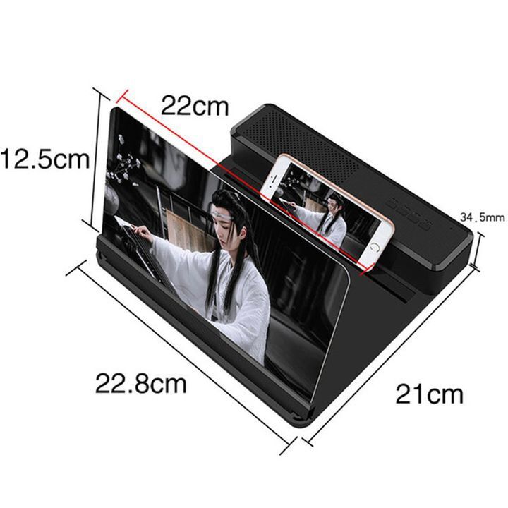 จอขยายโทรศัพท์-9d-จอขยาย-พร้อมลำโพงบลูทูธในตัว-2in1-รุ่น-26x-จอขายมือถือ-จอขยายจอมือถือ-แท่นขยายจอ-แท่นขยายจอ9d-แท่นขยาย