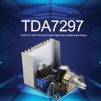 TDA7297โมดูลบอร์ดเครื่องขยายเสียงช่องดิจิตอลแบบคู่15W + 15W DC12V AC