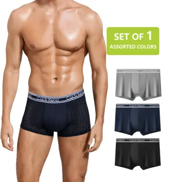Mature Man Underwear, men's Sexy Mesh Boxers