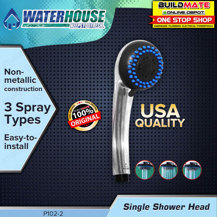WATERHOUSE by POWERHOUSE ABS 3 Function Single Shower Head CHROME P102