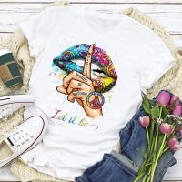 Valentines Day Tshirts Peace Lips Print Tshirt Cotton Daily Tees Sxxxl