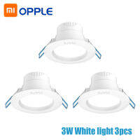 Xiaomi Youpin OPPLE 3W LED Downlight 120องศามุมโคมไฟติดผนังสวิทช์ควบคุมหลอดไฟ Led สำหรับห้องนอนห้องครัวโรงแรมแสงสีขาว Warm White Light เพดานโคมไฟสำหรับ Home Off 220V