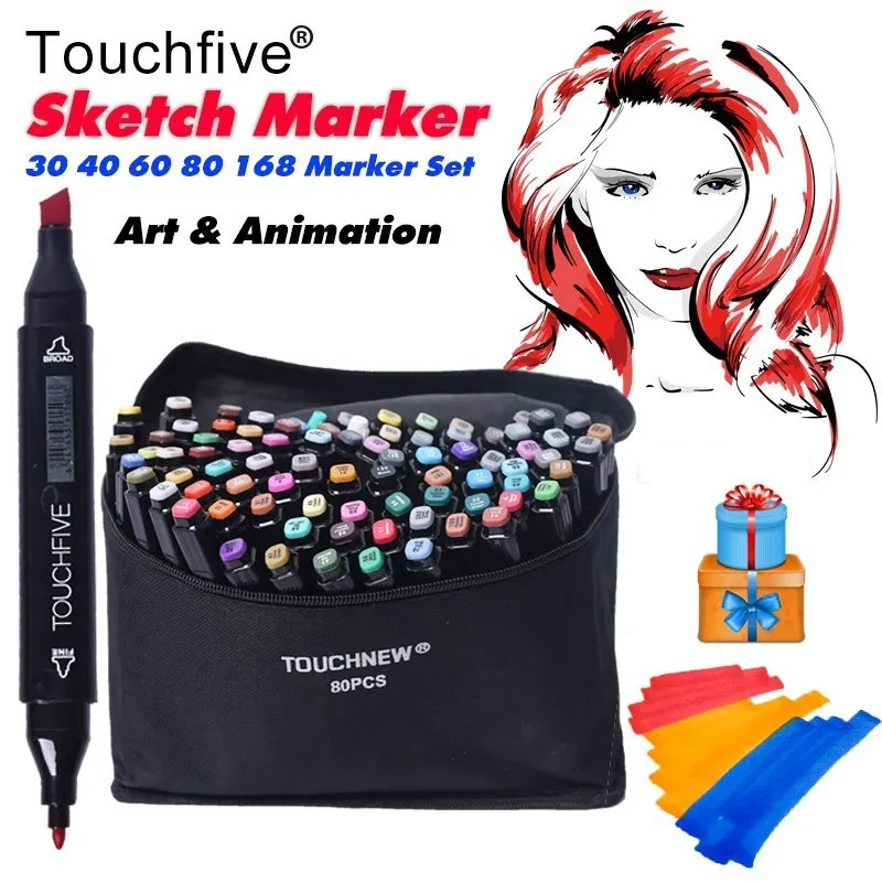 Touchfive Alchohol Based Ink Markers 30/40/60/80/168 Set - Draw Store